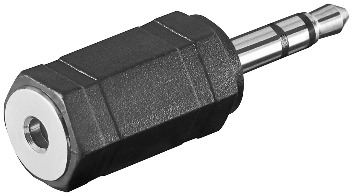 11898  Adaptador 3,5mm M 3-pin ST a 2,5mm H 3-pin ST compacto