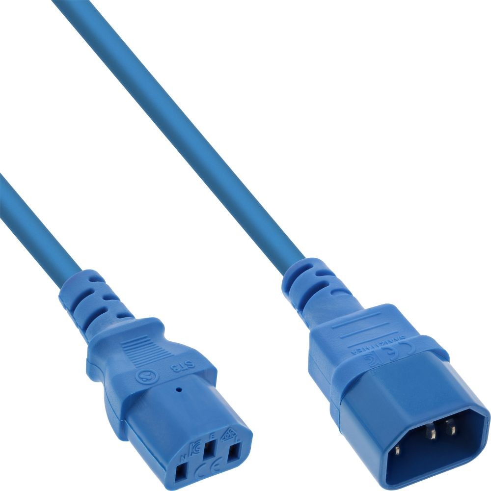 16501B  Cable Extension C13 a C14  1 m Azul