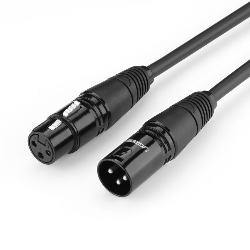 20708  Cable audio microfono XLR 3-pin macho a hembra de 1m Ugreen