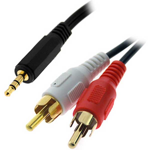 50779  Cable 20m 3.5mm M (3-pin, ST) a 2xRCA M