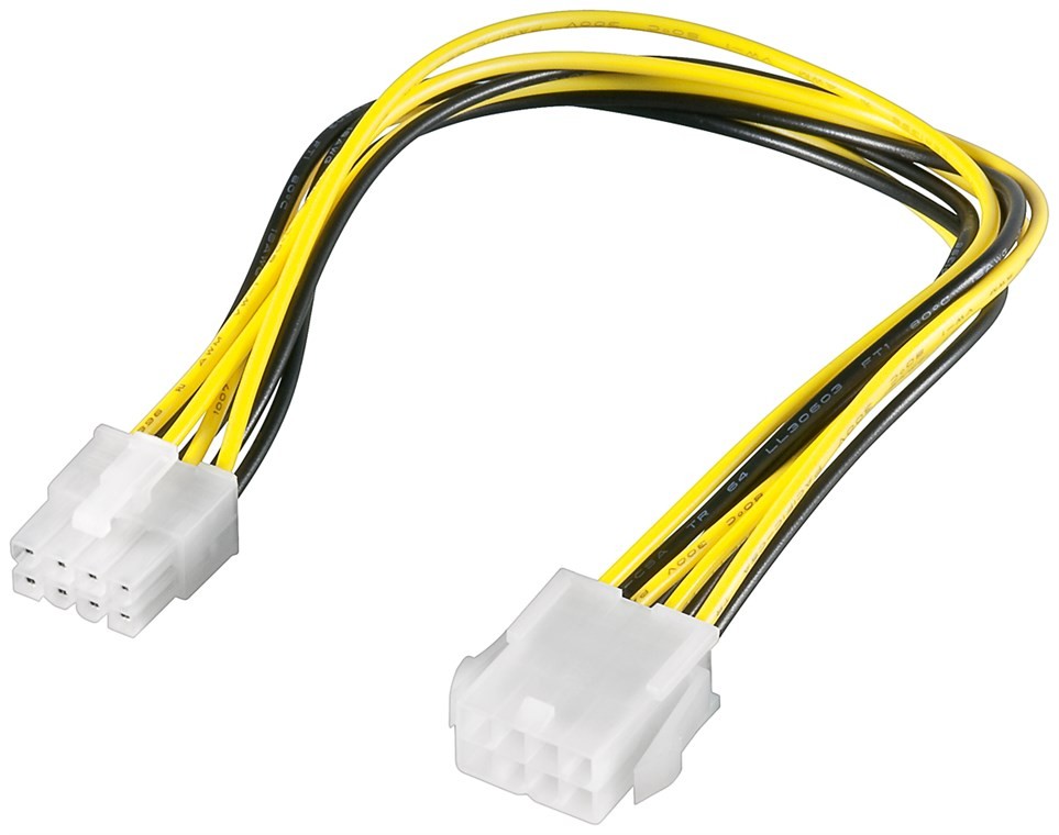 51361  Cable Interno PC;  Extension 8-pin M a 8-pin H P4 0,28m