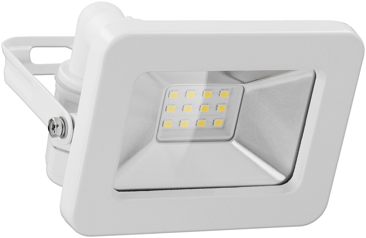53869  Proyector de exterior LED, 10W 850lm, luz blanca neutra (4000 K) y prensaestopas M16, apto para exteriores (IP65)
