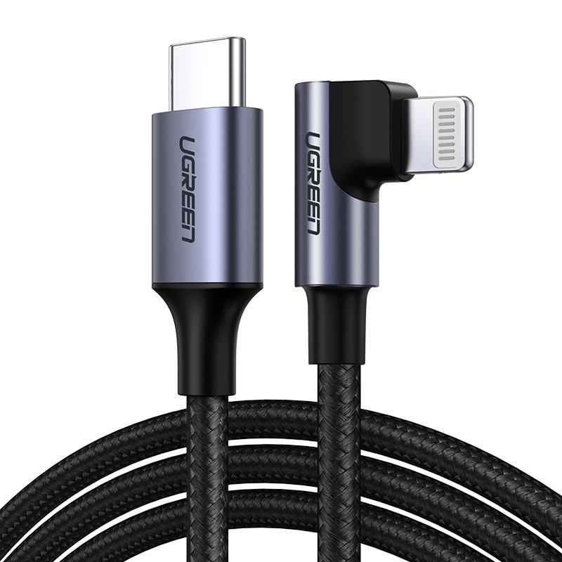 60764  Cable de carga datos USB C Macho a Apple Lightning 1,50m MFI 90º **Ultimas unidades****