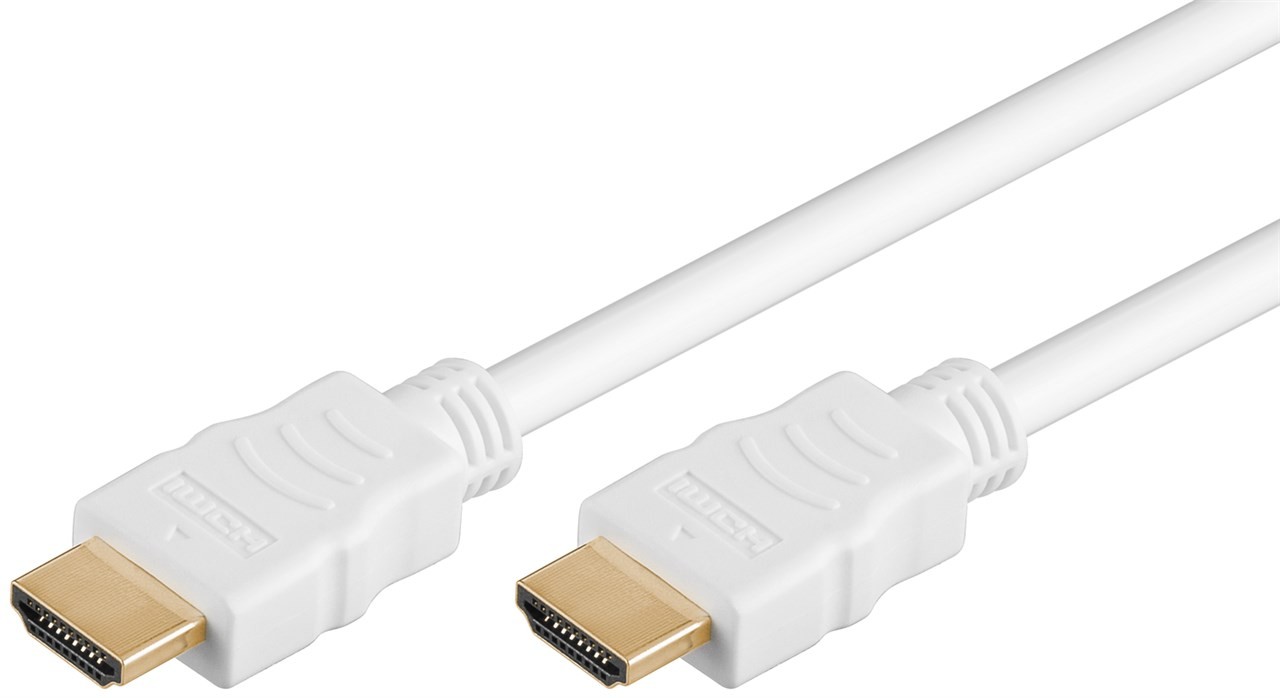 61020  Cable HDMI A-A  2 metros Blanco 4K 60 Hz (2160p) 18 Gbit/s Series 2.0