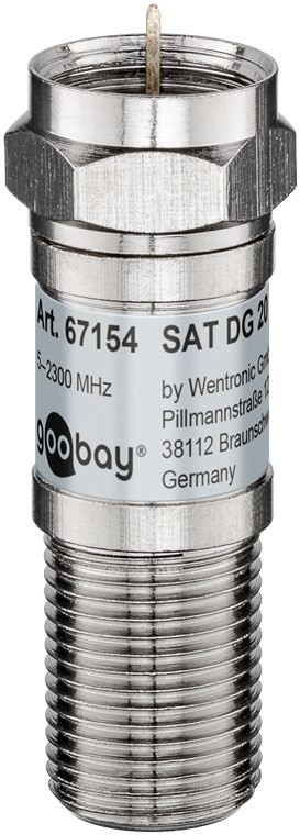 67154  SAT Attenuator 20dB - 5-2300 MHz, attenuation value: 20 dB