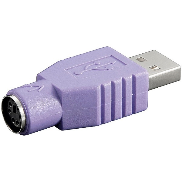 68918  Adaptador USB 2.0 Macho A a PS/2 Hembra MDIN6 LILA