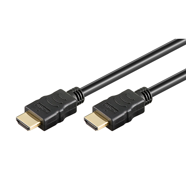 69122  Cable HDMI A-A  0,50 metros Negro 4K 30Hz (2160p) 10.2 Gbit/s Series 1.4 Bulk