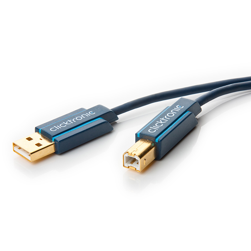70094  Cable USB 2.0 (AM/BM)  0.50m Negro 24Kt Industrial ** ultimas unidades***