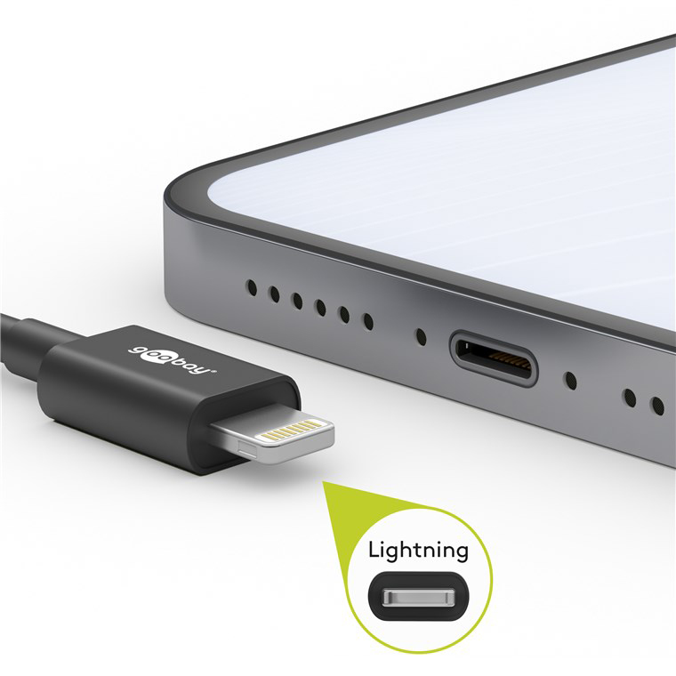 72907  Cable de carga datos USB AM a Apple Lightning  2,00m