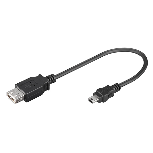 95006  Cable USB 2.0 USB tipo AH a miniUSB BM 5-pin 0.20m