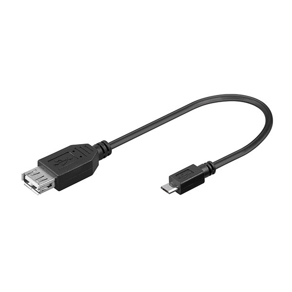 95193  Cable USB2.0 tipo AH - micro BM 0.20m Negro