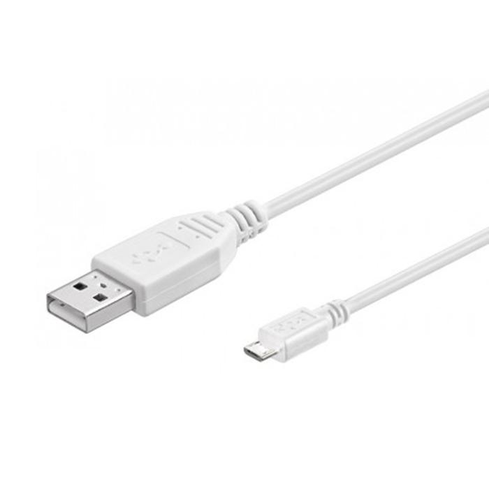 96191  Cable USB2.0 tipo AM - micro BM 0.30m Blanco