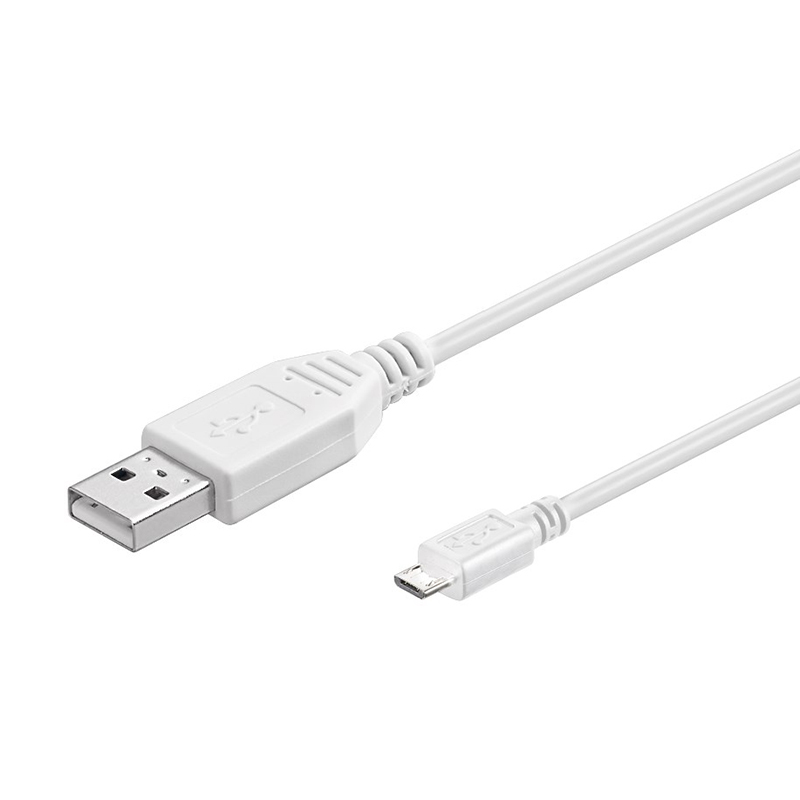 96192  Cable USB2.0 tipo AM - micro BM 0.60m Blanco
