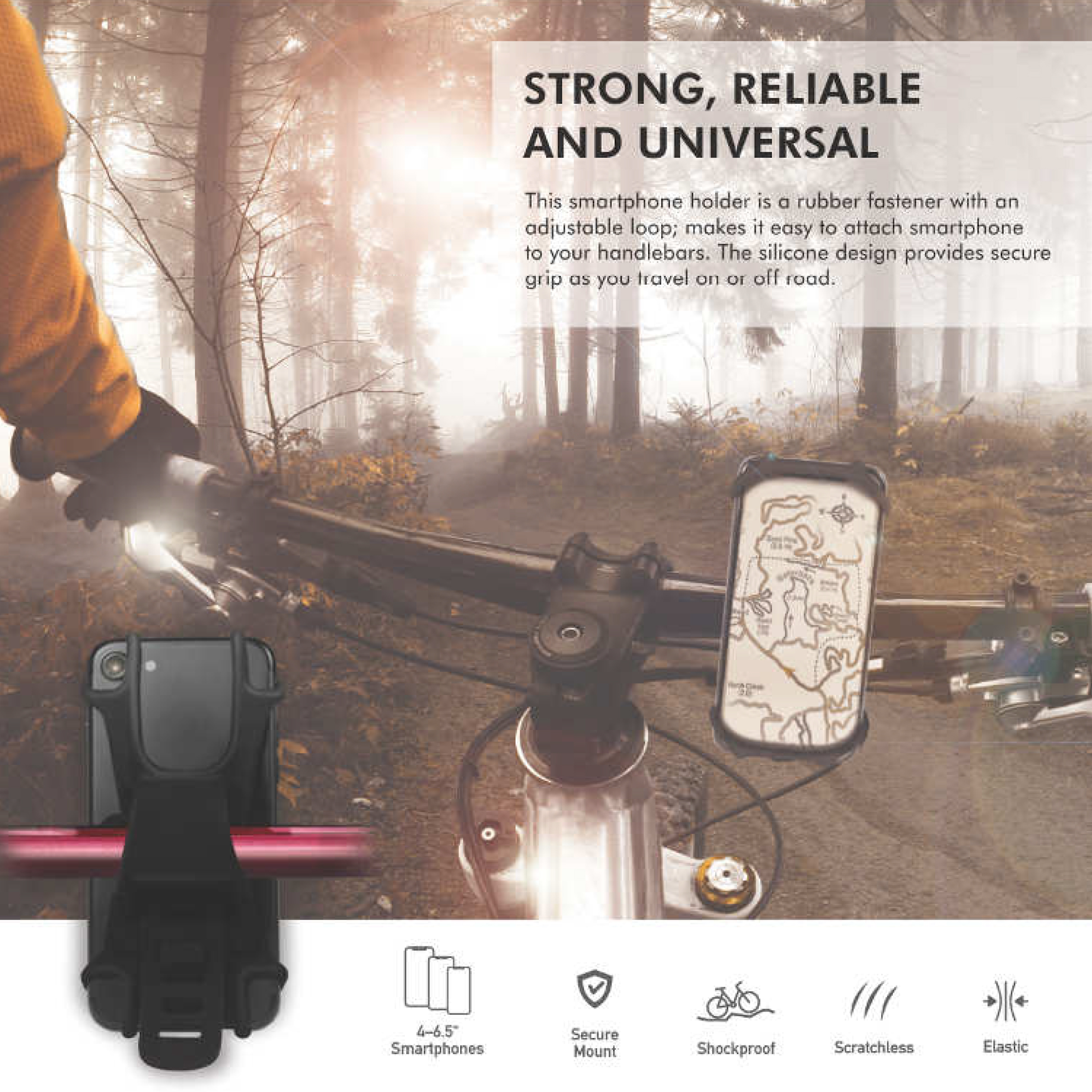 AA0135  Soporte Smartphone Silicona para Bicicletas de Logilink