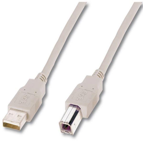 AK-300102-030-E  Cable USB 2.0 (AM/BM)  3.00m Beige
