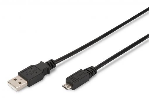 AK-300110-030-S  Cable USB2.0 tipo AM - micro BM 3.00m Negro