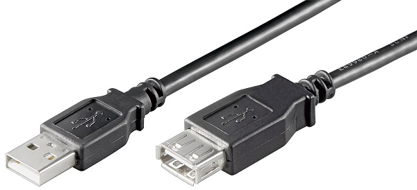 AK-300202-030-S  Cable alargador USB 2.0 de  3.00 m tipo A Macho a Hembra Doble Malla