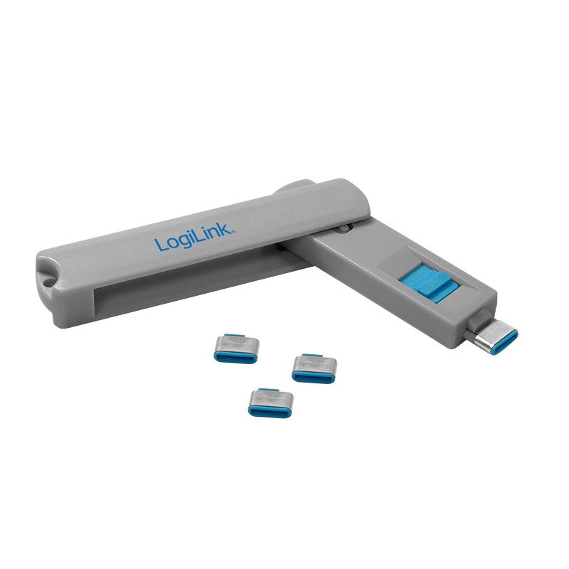 AU0052  Bloqueador de Puertos USB-C  ( 1 Llave y 4 cerraduras USB-C)