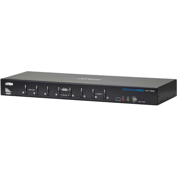 CS1788  8-Port USB DVI Dual Link KVM Switch with USB Peripheral Support, Audio and Broadcast Mode