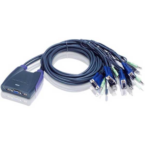 CS64US  Switch KVM formato cable VGA/Audio USB de 4 puertos (0,9m y 1,2m)