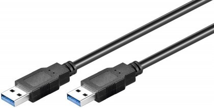 CU0038  Cable USB 3.0 (AM/AM) 1m Negro Doble Malla
