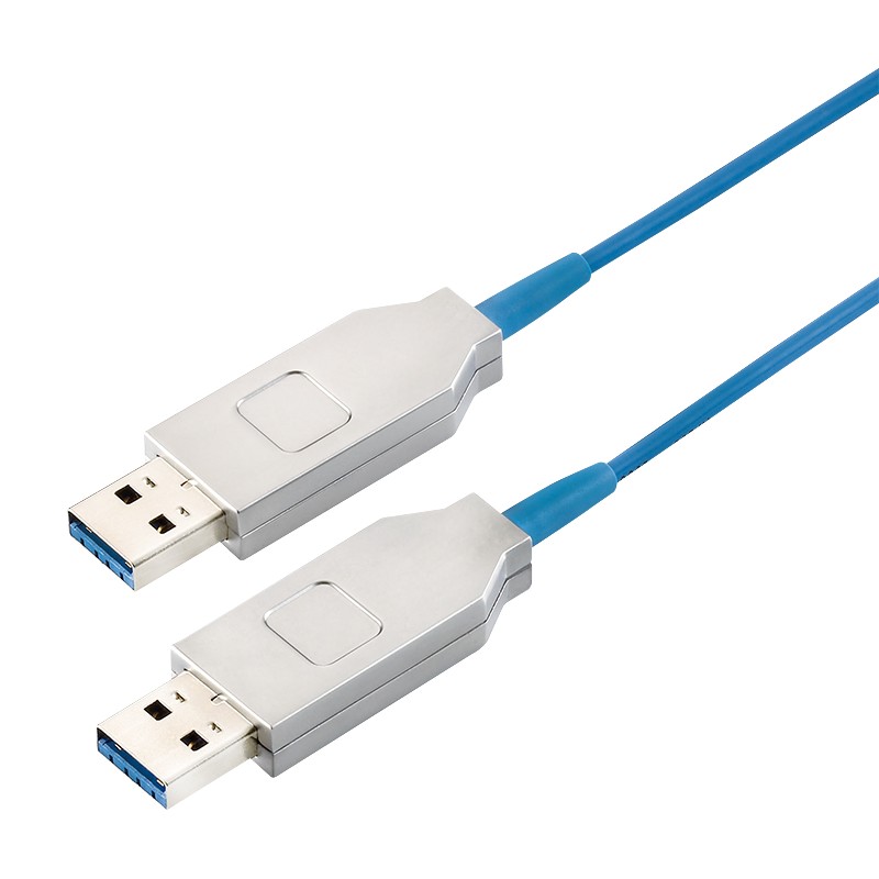CU0103  Amplificador USB de  30m USB 3.0 AOC Optico A-M a A-M + Adaptador Hembra-Hembra Azul AOC Logilink