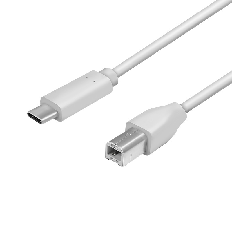 CU0160  Cable USB-C M a USB 2.0 B M 1.0 m 7,5W 480Mbit/s Gris