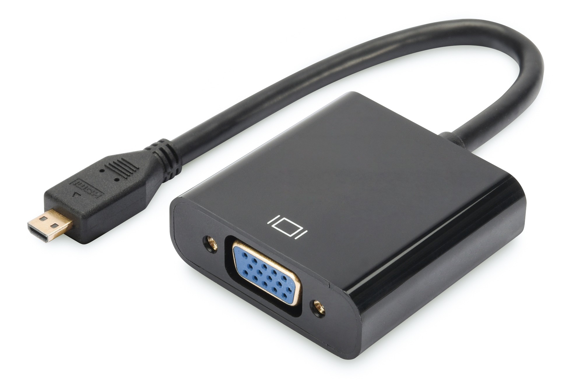 DA-70460  Convertidor de Micro-HDMI a VGA más audio 15Cm Negro Digitus **Ultimas Unidades****