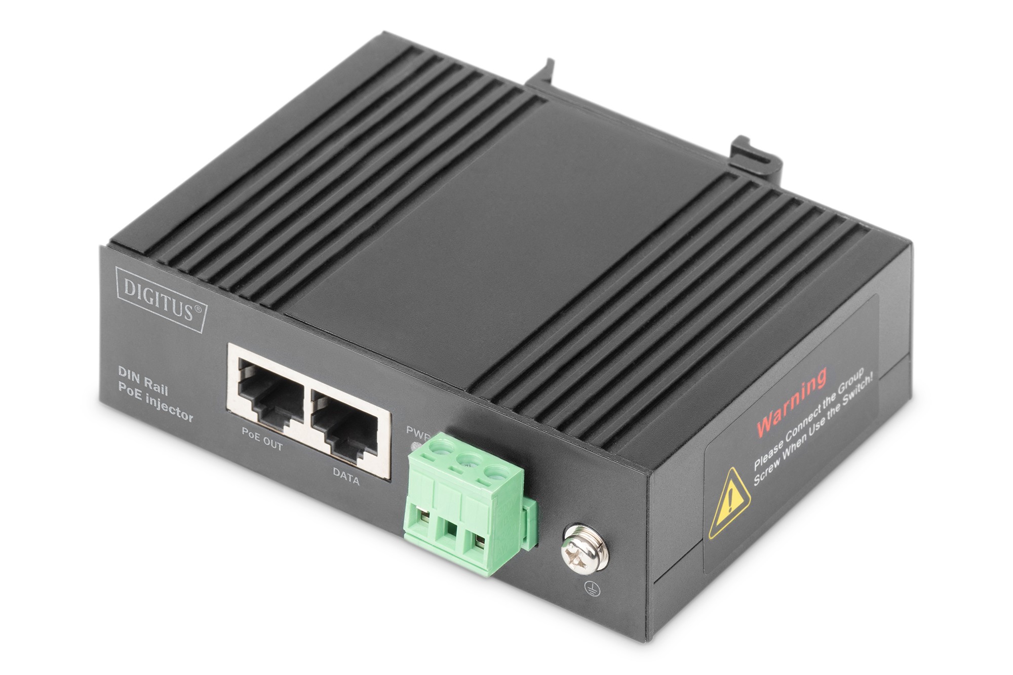 DN-651114  InyectorGigabit PoE+ 802.3at 30W  DIN Rail