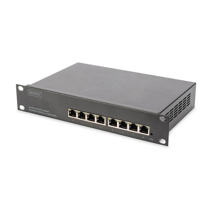 DN-80117  Switch  8 puertos Gigabit 10" L2+ con Gestion  DIGITUS