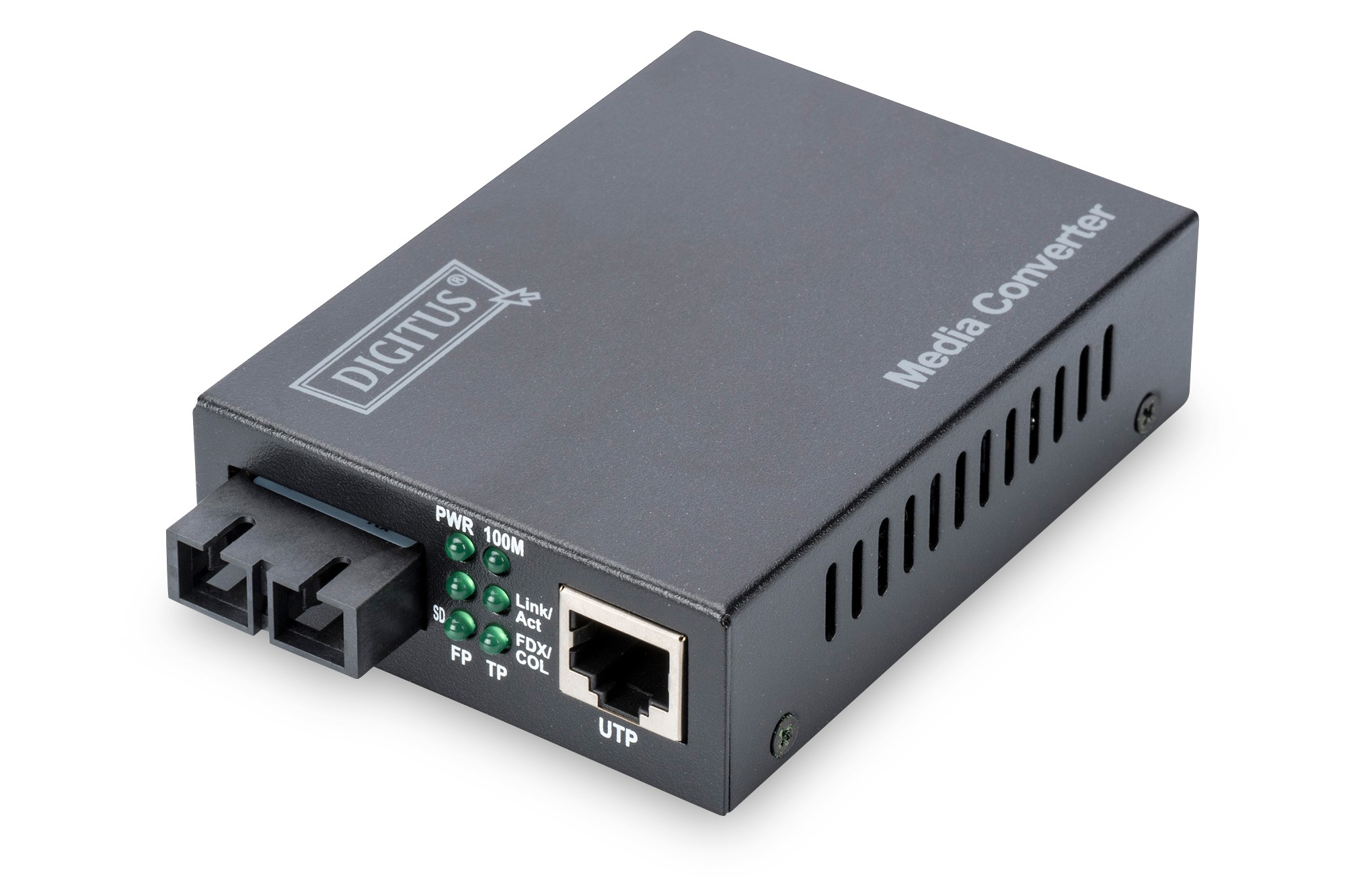 DN-82021-1  Convertidor de medios Unidireccional Fast Ethernet SM RJ45 SC 1310nm 20Km Digitus