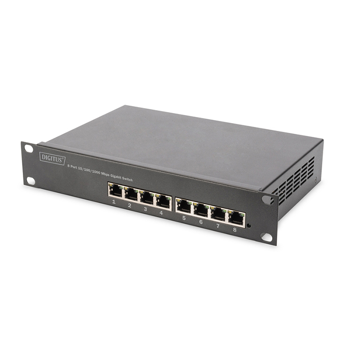 DN-95331  Switch  8 Ports Gigabit POE+  L2+ Managed 10" DIGITUS
