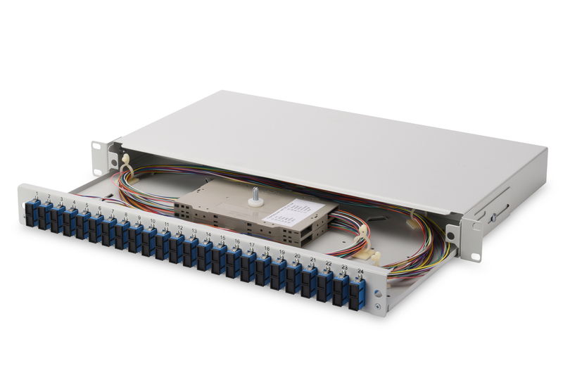DN-96332/9  Caja de empalme de fibra óptica, equipada, 24 x LC, OS2