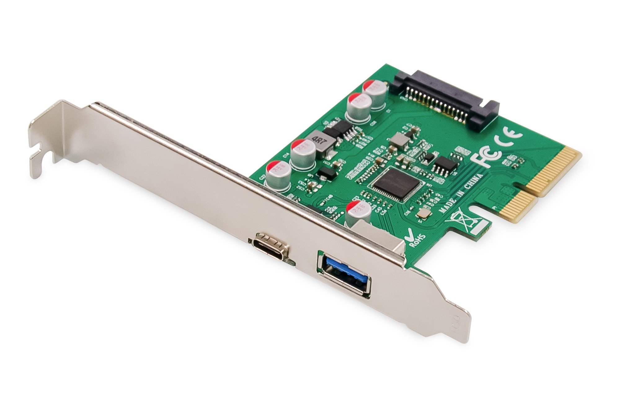 DS-30225  Tarjeta  PCIe, USB Type-C + USB-A