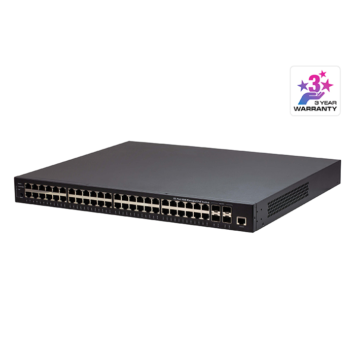 ES0152P  52-Port GbE Managed Switch with PoE (48x GbE and 4x SFP+) (Pre-configured for KE/VE89 series)