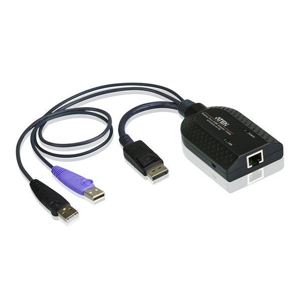 KA7189  Adaptador KVM DisplayPort USB compatible Smart Card con Virtual Media y desembebedor de audio