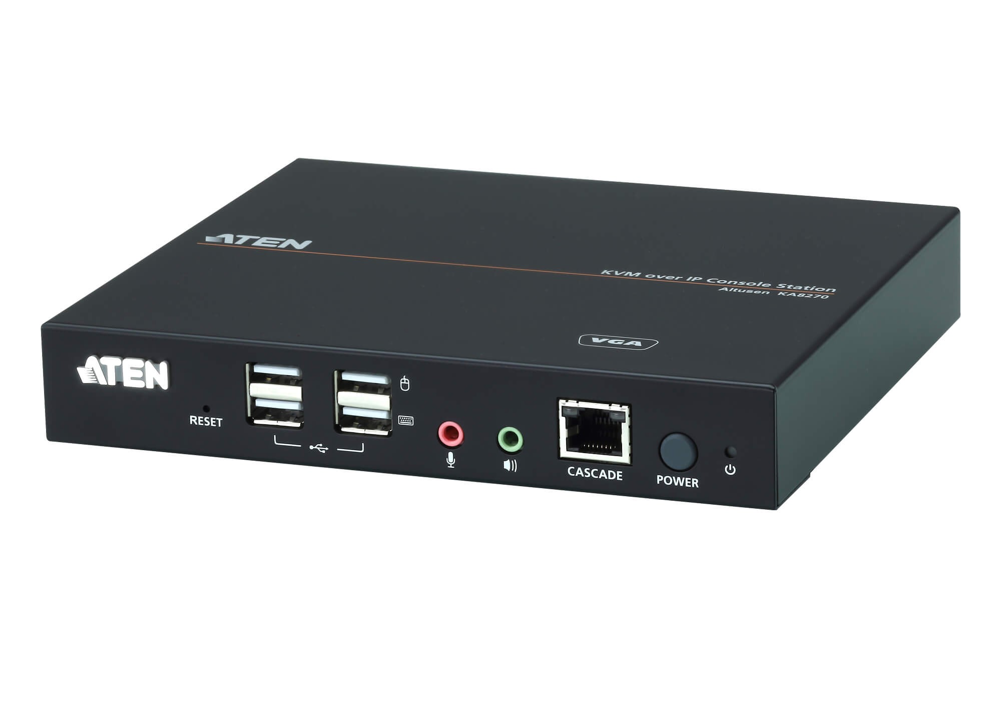 KA8270  VGA KVM over IP Console Station with USB Peripheral Support, Panel Array Mode, Virtual Media and Audio (only for KN-Series)