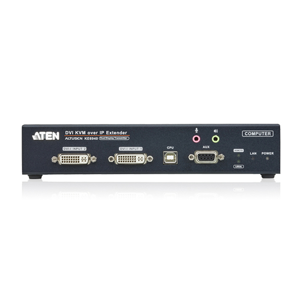 KE6940T  USB DVI-I Dual Display KVM Over IP Transmitter with Local Co