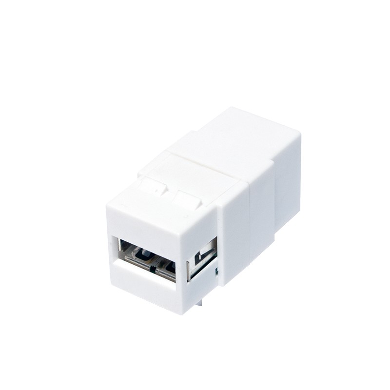 NK0017  Adaptador Keystone USB2.0-B Hembra > USB2.0-A Hembra Blanco