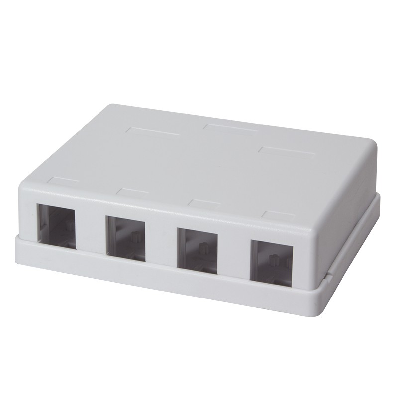 NK4034  Caja de superficie para 4 módulo keystone, blanca