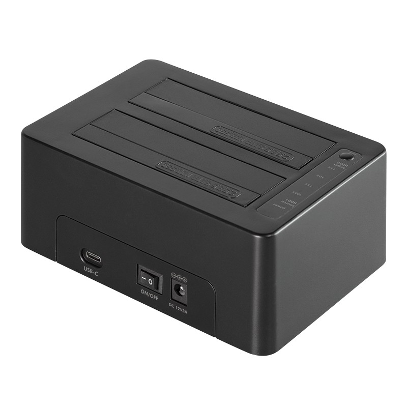 QP0028  Quickport USB 3.1 Gen 2 2 Bay, for SATA 2.5"/3.5" HDD/SSD, Clonado