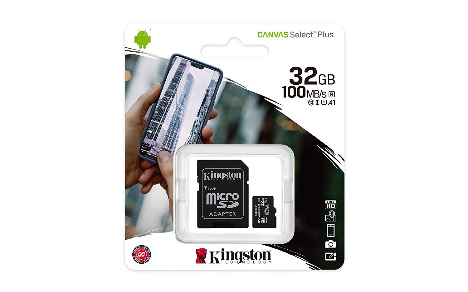 SDCS2 128GB  Kingston Canvas Select Plus Tarjeta microSD, SDCS2/128GB