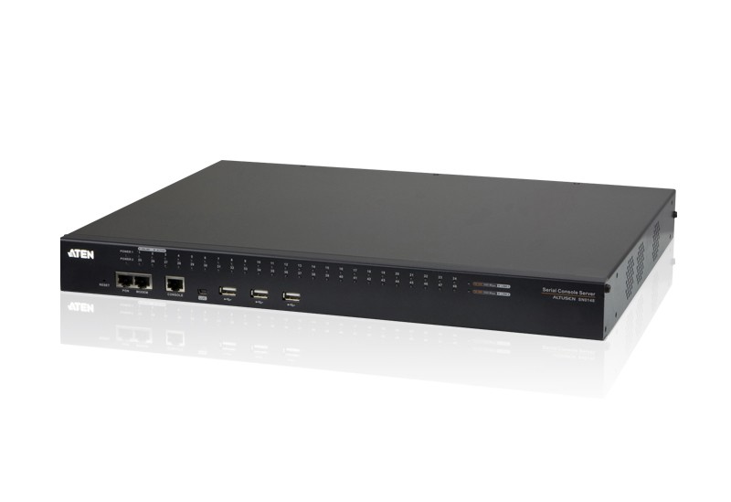 SN0148CO  48-Port Serial Console Server with Cisco Support, auto-sensing DTE/DCE, USB Storage Support and Power/LAN Redundancy