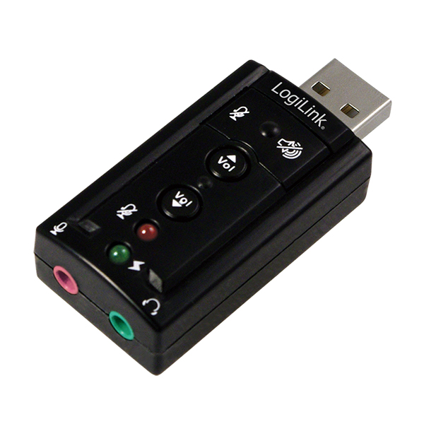 UA0078  Mini Tarjeta  USB a Audio 7.1  Micro/Altavoces LogiLink