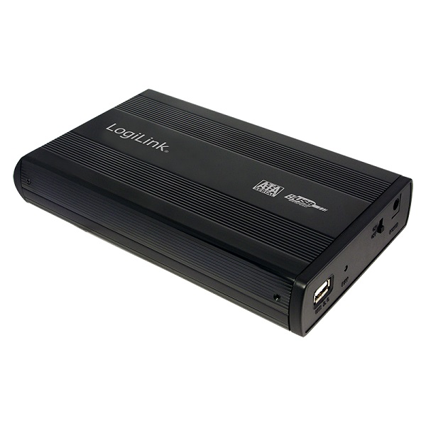UA0082  Caja Externa USB 2.0 para Discos 3.5", SATA Negro Aluminio Logilink