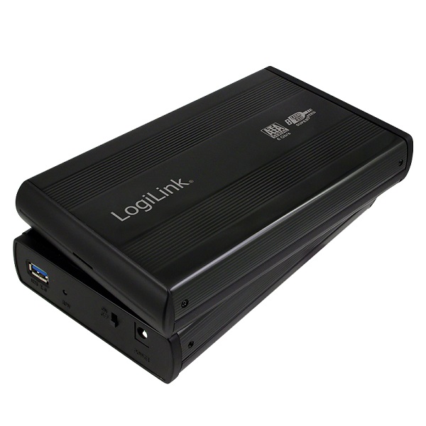 UA0107  Caja Externa USB 3.0 para Discos 3.5", SATA Negro Aluminio Logilink