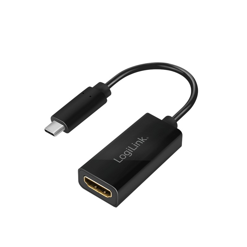 UA0380  Adaptador USB C Macho a HDMI Hembra   0.15m 4K/60Hz, 1080P Negro Logilink