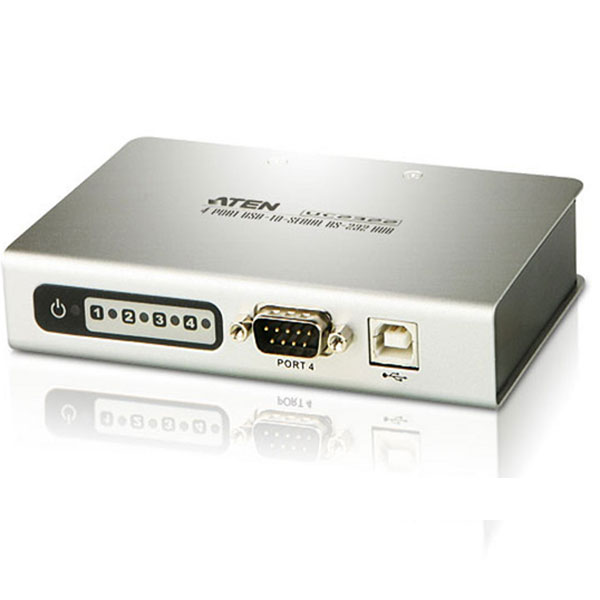 UC2324  Conversor USB-A 2.0 a 4 puertos Serie DB9 (RS-232) ATEN