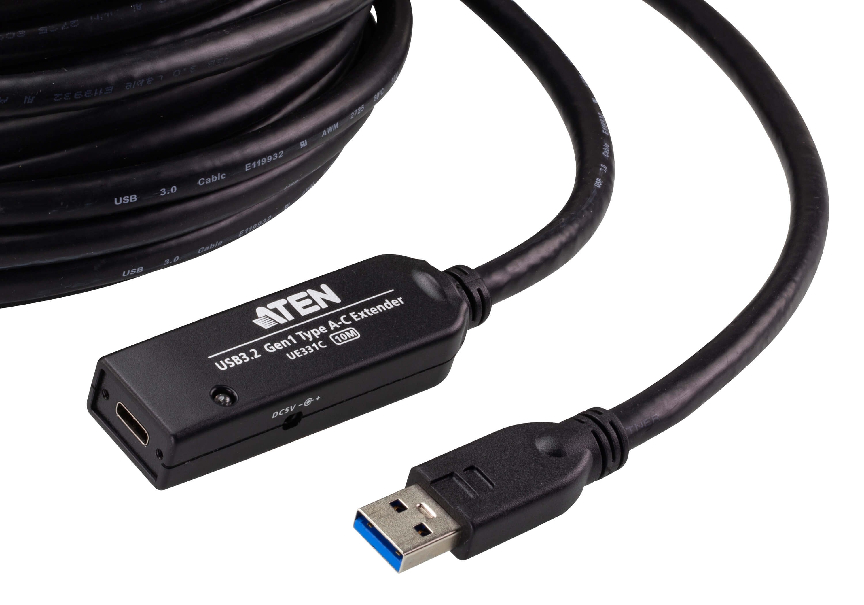 UE331C  Amplificador USB de  10m USB 3.2 Gen1 Activo USB-A Macho a USB-C Hembra 5 Gbps ATEN