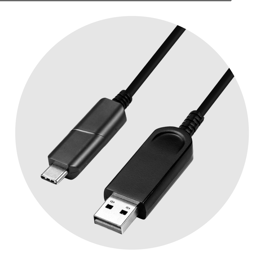 USB-AOC-AC-MM-10  Cable de 10m USB USB 3.1 Gen.1 5 Gbps AOC Hybrid USB C Macho a USB-A Macho Negro  AOC